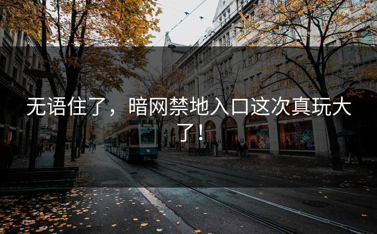 无语住了，暗网禁地入口这次真玩大了！