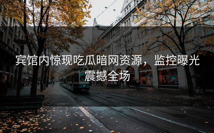 宾馆内惊现吃瓜暗网资源，监控曝光震撼全场